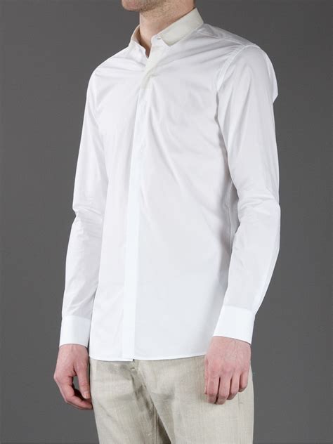 fendi mens white shirt|fendi long sleeve shirt.